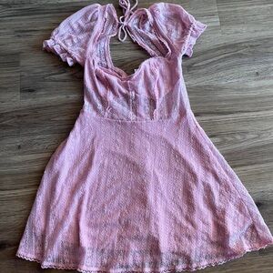 Urban Outfitters Pink Lace Mini Dress